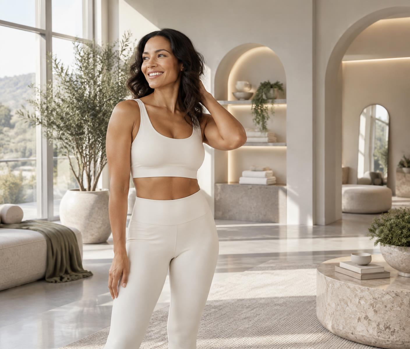 Confident woman embracing her wellness transformation